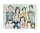 優しいタッチの絵本のような似顔絵をお描きします 還暦祝いや金婚式などのお祝いにおすすめです✩A4サイズ イメージ8