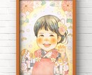 11月末まで！！七五三の記念を似顔絵にします 大切な記念日をふんわりあたたかい似顔絵にしませんか♡ イメージ3