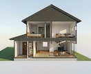 断面パース作成｜空間のつながりを可視化します 吹き抜けや高さ関係を分かりやすく表現 イメージ1