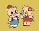 商用可！レトロで個性的、動物キャラセット作ります 広報・配信・グッズにも使えます◎ イメージ7