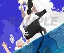 スタイリッシュ！なイラストを描きます 躍動感のある唯一無二のキャラクターイラストはいかがですか？ イメージ6