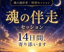 魂の伴走セッション｜14日間寄り添います ひとりで抱え込まなくていい　魂の流れを共に見守ります イメージ1