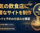 本気の飲食店に必要なサイトを制作します 信頼されるデザインと24時間予約を完備 イメージ1