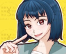 シンプルかわいいアイコンイラスト販売します 背景色変更対応☆　シンプルでかわいい女の子アイコンイラスト イメージ2