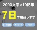 格安で2000文字ブログ記事を10本作成します SEO重視で様々なジャンルで承ります！ イメージ1
