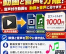 動画音声分離!動画(無音)と音声に分離します 動画編集用にご使用ください。! イメージ1