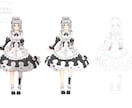 全身、二面図、三面図のキャラクターデザイン描きます Vtyber、デザイン、活動イラスト、動画、商用様々な用途に イメージ6
