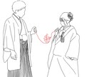 シンプルな線画お描きします 大切な１日を線画イラストにして残しませんか イメージ1