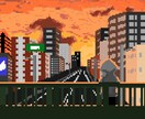 背景付きドット絵制作します 日常や季節感のある背景、ストーリーを感じる1枚に仕上げます イメージ1