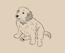 わんちゃん限定！愛犬を可愛いゆるい線画で描きます あなただけのシンプルで可愛い、ほっこり癒される線画イラスト✨ イメージ3