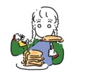 ほっこりする手書きイラスト・アイコン描きます “いっぱい食べる君が好き”をテーマにイラストを描きます イメージ9