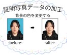 証明写真データを作成致します 提出先に合わせて加工トリミングいたします。 イメージ2