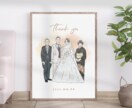 結婚式に♡似顔絵ウェルカムボード制作します 背景・文字入れもご希望・雰囲気に合わせてデザインします♪ イメージ6