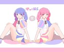 ポップでキュートなイラスト作成します 商用利用可★アイコン、動画サムネイル、ヘッダーなどにぜひ！ イメージ2