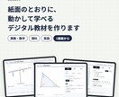 紙面から、動かして学べるデジタル教材を作ります 算数・数学、理科、英語の教材を1画面から実装します イメージ1