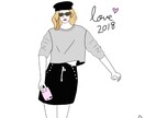 お気に入りの全身をイラストにします 洋服が好きな方、おしゃれが好きな方におすすめ！ イメージ1