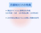 月額プラン　あなたのメルカリ出品をサポートします 月額で続けられるメルカリ添削サポート イメージ4