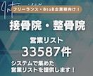 接骨院・整骨院の営業リスト提供します 【3000円｜1件1円以下】営業リスト33587件 イメージ1