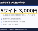 競合サイト5つの比較レポートを作ります 3,000円・5サイトを同じ項目で比較・根拠URL付き イメージ1