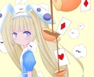 女性向けの可愛いアイコンを描いています この作品は不思議の国のアリスをイメージしました。 イメージ2