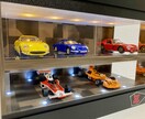 送料込み！ミニカーやミニチュアをお洒落に飾れます 完成品、照明付2層式ディスプレーBOX / ネオジオラマ イメージ10
