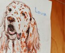 切りっぱなしの麻キャンバス布に似顔絵を描きます 麻100％のやさしい素材感。ギフトや記念に。 イメージ2
