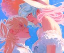 透明感のある可愛いイラスト描きます SNSアイコンや一枚絵など柔らかく丁寧に制作します！ イメージ3