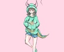 色々描きます 辰と女の子。今年の干支です。他のパターンも描きます。 イメージ1