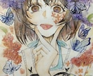 ハガキ大からA4サイズまでイラスト描きます 鮮やかな透明水彩絵の具で世界で一枚のアート作品を イメージ2