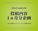 インスタ１ヵ月分の投稿内容企画立案します 【初回の方限定】投稿内容案を企画いたします。 イメージ1