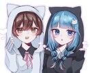 2人組の甘めイラスト描きます 可愛いくて表情豊かなゆるい絵を描きます。構図指定不可！ イメージ3