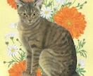 猫×花＊繊細なタッチで猫ちゃんの似顔絵を描きます リアルで優しい雰囲気＊ご自宅やプレゼント用に【原画送料無料】 イメージ3