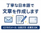 丁寧な日本語で文章を作成しますます ビジネスメール・お詫び文・応募文もOK イメージ1