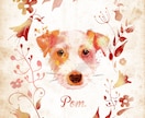 愛犬の似顔絵、アートポスター用データ作成します 選べる花のフレーム10種類！愛犬家さんのプレゼントにどうぞ イメージ7