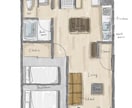 マンション、住宅の手書き間取り図描きます マイホームを思い出に残したい方、プレゼンやwebにも！ イメージ8