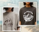 雰囲気のあるおしゃれなTシャツ・ロゴを作成します プロのアパレルデザイナーが際限なくオシャレにデザインします。 イメージ5
