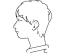 シンプルな横顔似顔絵描を描きます SNSなどでの使用可能！※詳しい利用法は以下をご覧ください イメージ5