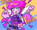 ダークポップ系SDイラストを描きます 4頭身前後の闇や病みを感じるイラストを描かせてもらいます！ イメージ5