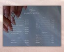 事前お気に入り登録でクーポンプレゼントします シンプルで見やすいメニュー表、料金表、POPつくります♩ イメージ3