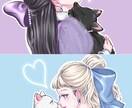 修正無制限!表情豊かで可愛いアイコン制作致します ︎キラキラで艶感溢れる絵柄でお届け致します! イメージ2