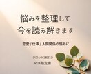 タロット鑑定書｜悩みを整理して今を読み解きます タロット1枚で読み解く◇その悩みモヤモヤを言語化します。 イメージ1