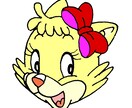 擬人化された猫のイラストアイコンは和ませます 全可8点ある女の子の可愛い猫のアイコンは色々な場面に使えます イメージ1