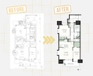 おしゃれ間取図！Canvaで作れるセット販売します パーツを組むだけで完成！選べる配色、垢抜けデザインの間取図。 イメージ3