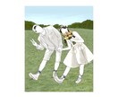いただいた写真をもとに線画イラストを描きます 結婚式アイテムや、SNSアイコンなど様々な用途で使用できます イメージ10