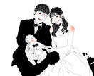 お写真から繊細なイラストをお作りします 白黒+ワンポイントカラーでカッコ可愛いシンプルイラスト♡ イメージ5