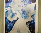 A4イラスト作成します 黒背景にきらきらの絵を一枚、がっつり描きます。 イメージ4
