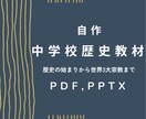 中学社会・歴史のテスト対策プリント作成します 授業ノートが苦手でも短時間で復習できる社会プリント イメージ1