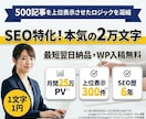 まとめてお得！SEO特化で2万文字執筆します 月間25万PVのプロライターが担当！記事数自由・入稿無料※1 イメージ1