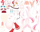 ふんわり可愛い☆Vtuber立ち絵を制作します 鬼納期対応☆キャラデザからパーツ分けまで一括お任せOK！ イメージ3