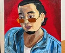 キャンバスにあなたや友人の似顔絵を描きます アクリルガッシュで個性的かつ似ています。 イメージ5